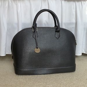 PULICATI GREY LEATHER PURSE